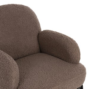 70987 ΠΟΛΥΘΡΟΝΑ AGNES HM9525.25 ΑΝΟΙΧΤΟ ΚΑΦΕ ΜΠΟΥΚΛΕ-ΜΑΥΡΑ ΜΕΤΑΛΛΙΚΑ ΠΟΔΙΑ 74x71x83Υεκ.