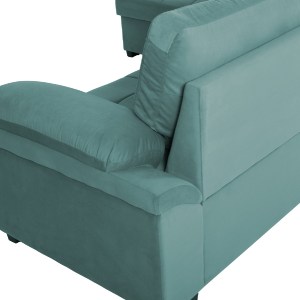 71045 ΚΑΝΑΠΕΣ ΚΡΕΒΑΤΙ JADE HM3144.04L ΑΡΙΣΤΕΡΗ ΓΩΝΙΑ ΒΕΡΑΜΑΝ ΒΕΛΟΥΔΟ 250x80-180x73-88Υεκ.