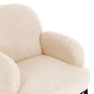 71048 ΠΟΛΥΘΡΟΝΑ AGNES HM9525.23 ΛΕΥΚΟ ΜΠΟΥΚΛΕ-ΜΑΥΡΑ ΜΕΤΑΛΛΙΚΑ ΠΟΔΙΑ 74x71x83Υεκ.