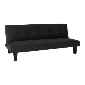 71061 ΚΑΝΑΠΕΣ ΚΡΕΒΑΤΙ ODESSA HM3000.14 ΜΑΥΡΟ ΒΕΛΟΥΔΟ 180x83x75Y εκ.