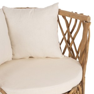 71062 ΠΟΛΥΘΡΟΝΑ ΚΑΑΝ HM5994 ΚΛΑΔΙΑ TEAK ΣΕ ΦΥΣΙΚΟ-ΜΑΞΙΛΑΡΙΑ ΛΕΥΚΑ 95x89x80Υεκ.