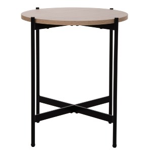 71080 ΒΟΗΘΗΤΙΚΟ ΤΡΑΠΕΖΙ HM9589.03 MDF SONAMA-ΜΑΥΡΗ ΜΕΤΑΛΛΙΚΗ ΒΑΣΗ Φ50x55Υεκ.