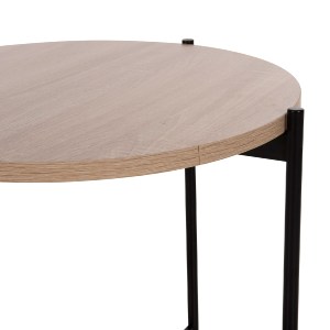 71080 ΒΟΗΘΗΤΙΚΟ ΤΡΑΠΕΖΙ HM9589.03 MDF SONAMA-ΜΑΥΡΗ ΜΕΤΑΛΛΙΚΗ ΒΑΣΗ Φ50x55Υεκ.