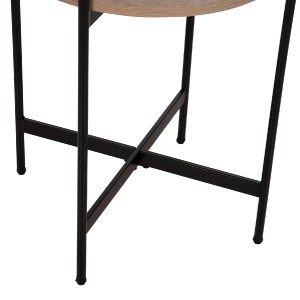 71080 ΒΟΗΘΗΤΙΚΟ ΤΡΑΠΕΖΙ HM9589.03 MDF SONAMA-ΜΑΥΡΗ ΜΕΤΑΛΛΙΚΗ ΒΑΣΗ Φ50x55Υεκ.