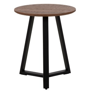 71084 ΒΟΗΘΗΤΙΚΟ ΤΡΑΠΕΖΑΚΙ HM9587.04 MDF ΚΑΡΥΔΙ-ΜΑΥΡΗ ΜΕΤΑΛΛΙΚΗ ΒΑΣΗ Φ45x55Υεκ.