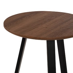 71084 ΒΟΗΘΗΤΙΚΟ ΤΡΑΠΕΖΑΚΙ HM9587.04 MDF ΚΑΡΥΔΙ-ΜΑΥΡΗ ΜΕΤΑΛΛΙΚΗ ΒΑΣΗ Φ45x55Υεκ.