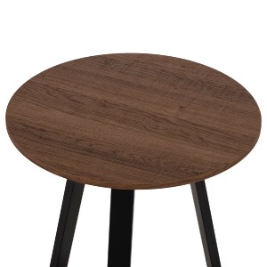 71084 ΒΟΗΘΗΤΙΚΟ ΤΡΑΠΕΖΑΚΙ HM9587.04 MDF ΚΑΡΥΔΙ-ΜΑΥΡΗ ΜΕΤΑΛΛΙΚΗ ΒΑΣΗ Φ45x55Υεκ.