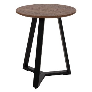 71084 ΒΟΗΘΗΤΙΚΟ ΤΡΑΠΕΖΑΚΙ HM9587.04 MDF ΚΑΡΥΔΙ-ΜΑΥΡΗ ΜΕΤΑΛΛΙΚΗ ΒΑΣΗ Φ45x55Υεκ.