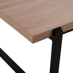 71117 ΤΡΑΠΕΖΙ ΣΑΛΟΝΙΟΥ HM9585.03 MDF SONOMA-ΜΑΥΡΗ ΜΕΤΑΛΛΙΚΗ ΒΑΣΗ 120x60X46Yεκ.