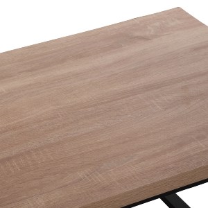 71117 ΤΡΑΠΕΖΙ ΣΑΛΟΝΙΟΥ HM9585.03 MDF SONOMA-ΜΑΥΡΗ ΜΕΤΑΛΛΙΚΗ ΒΑΣΗ 120x60X46Yεκ.