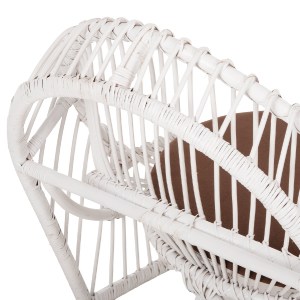 71130 ΠΟΛΥΘΡΟΝΑ ENTROPY HM9840.02 RATTAN ΛΕΥΚΟ ΜΕ ΚΑΦΕ ΜΑΞΙΛΑΡΙ 80x97x85Υεκ.