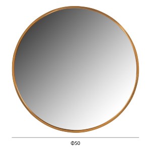 71132 ΚΑΘΡΕΠΤΗΣ ΤΟΙΧΟΥ ΣΤΡΟΓΓΥΛΟΣ HM9582.30 ΣΚΕΛΕΤΟΣ ΑΛΟΥΜΙΝΙΟΥ ΣΕ ΧΡΥΣΟ ΧΡΩΜΑ Φ50x3εκ.