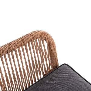71178 ΠΟΛΥΘΡΟΝΑ TOPIN HM6048.01 ΑΛΟΥΜΙΝΙΟ ΛΕΥΚΟ-P.E. RATTAN ΑΝΟΙΧΤΟ ΚΑΦΕ-ΜΑΞΙΛΑΡΙ ΓΚΡΙ 58x60x83Υ εκ