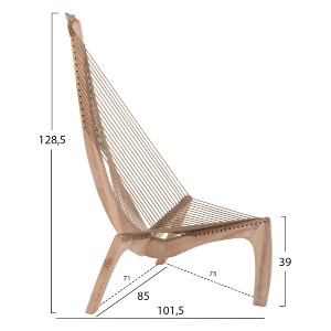 71185 ΚΑΡΕΚΛΑ ΣΑΛΟΝΙΟΥ HARP HM9861 ΞΥΛΟ ΦΡΑΞΙΝΟΣ-ΣΥΝΘ. ΣΧΟΙΝΙ-ΦΥΣΙΚΟ 85x101,5x128,5Yεκ.