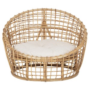 71207 ΠΟΛΥΘΡΟΝΑ ENTO HM9814 RATTAN ΣΕ ΦΥΣΙΚΟ-ΛΕΥΚΟ ΜΑΞΙΛΑΡΙ 106x94x82Yεκ.