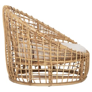71207 ΠΟΛΥΘΡΟΝΑ ENTO HM9814 RATTAN ΣΕ ΦΥΣΙΚΟ-ΛΕΥΚΟ ΜΑΞΙΛΑΡΙ 106x94x82Yεκ.