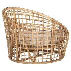 71207 ΠΟΛΥΘΡΟΝΑ ENTO HM9814 RATTAN ΣΕ ΦΥΣΙΚΟ-ΛΕΥΚΟ ΜΑΞΙΛΑΡΙ 106x94x82Yεκ.