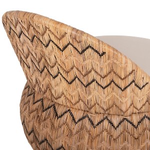 71211 ΠΟΛΥΘΡΟΝΑ ΣΤΡΟΓΓΥΛΗ LADLON HM5992 RATTAN ΦΥΣΙΚΟ-ΕΚΡΟΥ ΜΑΞΙΛΑΡΙ 97x97x76Υεκ.