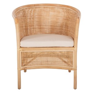 71212 ΠΟΛΥΘΡΟΝΑ APRON HM9818 RATTAN ΠΛΕΚΤΟ ΣΕ ΦΥΣΙΚΟ-ΛΕΥΚΟ ΜΑΞΙΛΑΡΙ 75x70x85Υεκ.