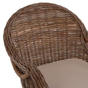 71223 ΠΟΛΥΘΡΟΝΑ ΜΕ ΕΚΡΟΥ ΜΑΞΙΛΑΡΙ KEYLA HM9536 ΚΑΦΕ RATTAN 63x65x87Υεκ.