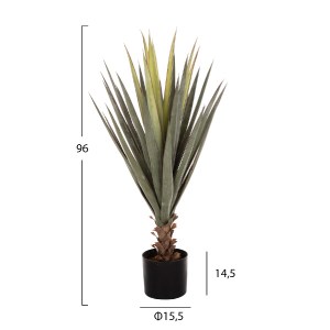 71226 ΔΙΑΚΟΣΜΗΤΙΚΟ ΣΥΝΘΕΤΙΚΟ ΦΥΤΟ HM7986 SISAL AGAVE ΣΕ ΓΛΑΣΤΡΑ Φ15,5x14,5-96Υεκ.