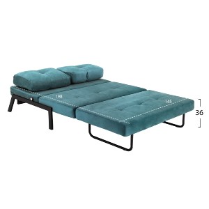 71263 ΚΑΝΑΠΕΣ ΚΡΕΒΑΤΙ CONSTANCE HM3079.15 ΒΕΛΟΥΔΟ MENTA 2½ ΘΕΣΙΟΣ 151x92x66Υεκ.