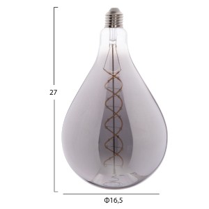 71283 ΛΑΜΠΤΗΡΑΣ A160 LED FILAMENT 8W E27 3000K SMOKE COLOR DIMMABLE  HM4052.03