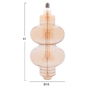 71284 ΛΑΜΠΤΗΡΑΣ JHD-Y1180 LED FILAMENT 8W E27 3000K GOLD COLOR DIMMABLE HM4053.02