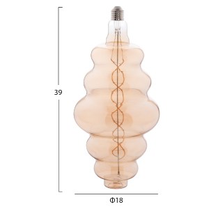 71295 ΛΑΜΠΤΗΡΑΣ LED FILAMENT 8W E27 3000K GOLD COLOR DIMMABLE  HM4056.02