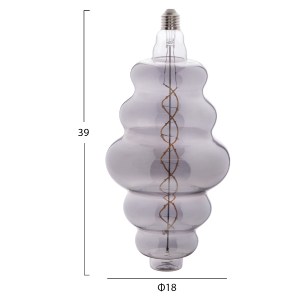 71296 ΛΑΜΠΤΗΡΑΣ LED FILAMENT 8W E27 3000K SMOKE COLOR DIMMABLE HM4056.03