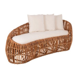 71400 ΚΑΝΑΠΕΣ-ΑΝΑΚΛΙΝΤΡΟ LANTRY HM5991 ΦΥΣΙΚΟ RATTAN- ΛΕΥΚΑ ΜΑΞΙΛΑΡΙΑ 215x60x78Yεκ.