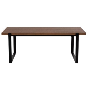 71403 ΤΡΑΠΕΖΙ ΣΑΛΟΝΙΟΥ HM9585.04 MDF ΚΑΡΥΔΙ ΞΥΛΟ-ΜΑΥΡΗ ΜΕΤΑΛΛΙΚΗ ΒΑΣΗ 120x60X46Yεκ.