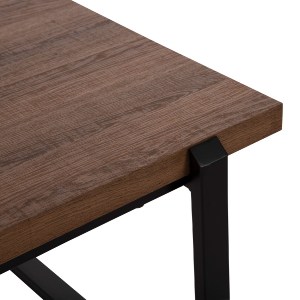 71403 ΤΡΑΠΕΖΙ ΣΑΛΟΝΙΟΥ HM9585.04 MDF ΚΑΡΥΔΙ ΞΥΛΟ-ΜΑΥΡΗ ΜΕΤΑΛΛΙΚΗ ΒΑΣΗ 120x60X46Yεκ.