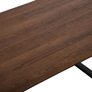 71403 ΤΡΑΠΕΖΙ ΣΑΛΟΝΙΟΥ HM9585.04 MDF ΚΑΡΥΔΙ ΞΥΛΟ-ΜΑΥΡΗ ΜΕΤΑΛΛΙΚΗ ΒΑΣΗ 120x60X46Yεκ.