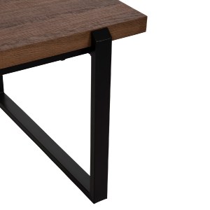 71403 ΤΡΑΠΕΖΙ ΣΑΛΟΝΙΟΥ HM9585.04 MDF ΚΑΡΥΔΙ ΞΥΛΟ-ΜΑΥΡΗ ΜΕΤΑΛΛΙΚΗ ΒΑΣΗ 120x60X46Yεκ.