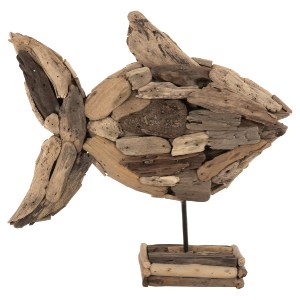 71444 ΕΠΙΤΡΑΠΕΖΙΟ ΔΙΑΚΟΣΜΗΤΙΚΟ ΨΑΡΙ HM4271 DRIFTWOOD ΣΕ ΦΥΣΙΚΟ 40x12x40Υ εκ.