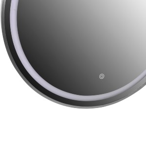 71454 ΚΑΘΡΕΠΤΗΣ ΤΟΙΧΟΥ ΣΤΡΟΓΓΥΛΟΣ HM9580.40 ΑΛΟΥΜΙΝΙΟ ΣΕ ΓΚΡΙ-ΦΩΤΙΣΜΟΣ LED Φ60x3εκ.
