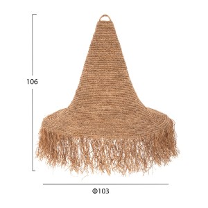 71498 ΦΩΤΙΣΤΙΚΟ ΟΡΟΦΗΣ ΚΡΕΜΑΣΤΟ HM4033 RATTAN ΣΕ ΦΥΣΙΚΟ Φ103x84,5-106Yεκ.