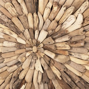 71507 ΔΙΑΚΟΣΜΗΤΙΚΟ ΤΟΙΧΟΥ ΣΤΡΟΓΓΥΛΟ CHIIKI HM4300 DRIFTWOOD ΣΕ ΦΥΣΙΚΟ Φ98 εκ.