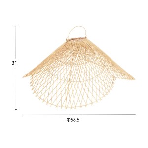 71572 ΦΩΤΙΣΤΙΚΟ ΟΡΟΦΗΣ ΚΡΕΜΑΣΤΟ HM7878.02 RATTAN ΣΕ ΦΥΣΙΚΟ ΧΡΩΜΑ Φ58,5x31Yεκ