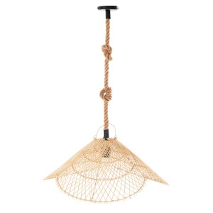 71572 ΦΩΤΙΣΤΙΚΟ ΟΡΟΦΗΣ ΚΡΕΜΑΣΤΟ HM7878.02 RATTAN ΣΕ ΦΥΣΙΚΟ ΧΡΩΜΑ Φ58,5x31Yεκ