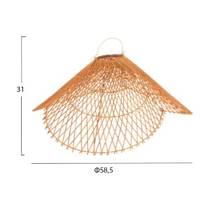 71573 ΦΩΤΙΣΤΙΚΟ ΟΡΟΦΗΣ ΚΡΕΜΑΣΤΟ HM7878.01 RATTAN ΣΕ ΜΠΕΖ ΤΗΣ ΑΜΜΟΥ ΧΡΩΜΑ Φ58,5x31Yεκ