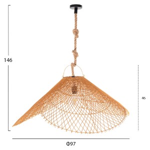 71626 ΣΕΤ ΦΩΤΙΣΤΙΚΟ ΟΡΟΦΗΣ ΚΡΕΜΑΣΤΟ HM11926 ΣΧΟΙΝΙ- ΦΥΣΙΚΟ RATTAN-ΜΠΕΖ ΑΜΜΟΥ Φ97Χ146Υεκ.