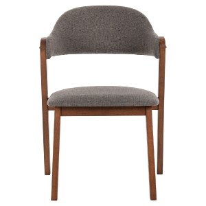71627 ΚΑΡΕΚΛΑ RIDER HM9734.01 RUBBERWOOD ΣΕ ΚΑΡΥΔΙ-ΥΦΑΣΜΑ ΓΚΡΙ 59x59x83Yεκ.