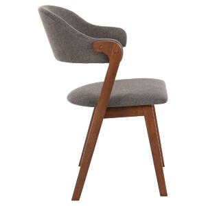 71627 ΚΑΡΕΚΛΑ RIDER HM9734.01 RUBBERWOOD ΣΕ ΚΑΡΥΔΙ-ΥΦΑΣΜΑ ΓΚΡΙ 59x59x83Yεκ.