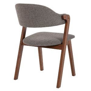 71627 ΚΑΡΕΚΛΑ RIDER HM9734.01 RUBBERWOOD ΣΕ ΚΑΡΥΔΙ-ΥΦΑΣΜΑ ΓΚΡΙ 59x59x83Yεκ.