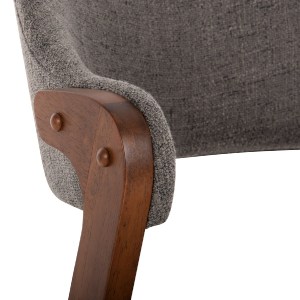 71627 ΚΑΡΕΚΛΑ RIDER HM9734.01 RUBBERWOOD ΣΕ ΚΑΡΥΔΙ-ΥΦΑΣΜΑ ΓΚΡΙ 59x59x83Yεκ.