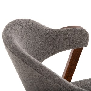 71627 ΚΑΡΕΚΛΑ RIDER HM9734.01 RUBBERWOOD ΣΕ ΚΑΡΥΔΙ-ΥΦΑΣΜΑ ΓΚΡΙ 59x59x83Yεκ.