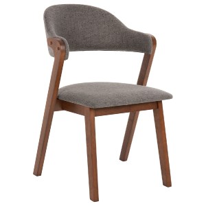 71627 ΚΑΡΕΚΛΑ RIDER HM9734.01 RUBBERWOOD ΣΕ ΚΑΡΥΔΙ-ΥΦΑΣΜΑ ΓΚΡΙ 59x59x83Yεκ.