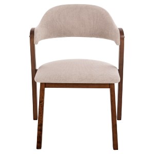 71628 ΚΑΡΕΚΛΑ RIDER HM9734.02 RUBBERWOOD ΣΕ ΚΑΡΥΔΙ-ΥΦΑΣΜΑ ΕΚΡΟΥ 59x59x83Yεκ.